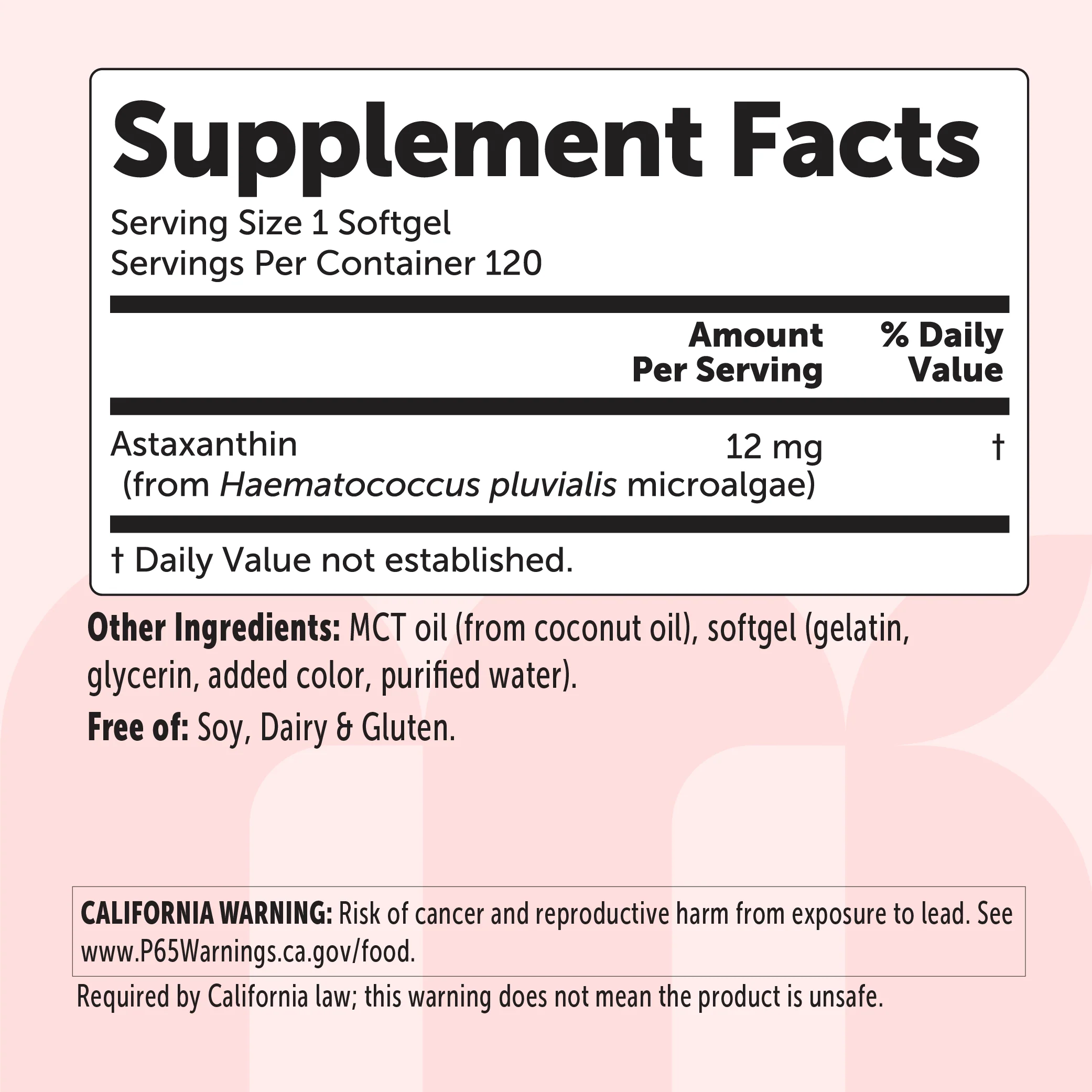 Micro Ingredients Astaxanthin 12mg, 120 softgels, tanning pills, Strength Carotenoids Skin Supplement w. 100% Natural Astaxanthin from MicroAlgae - Image 3