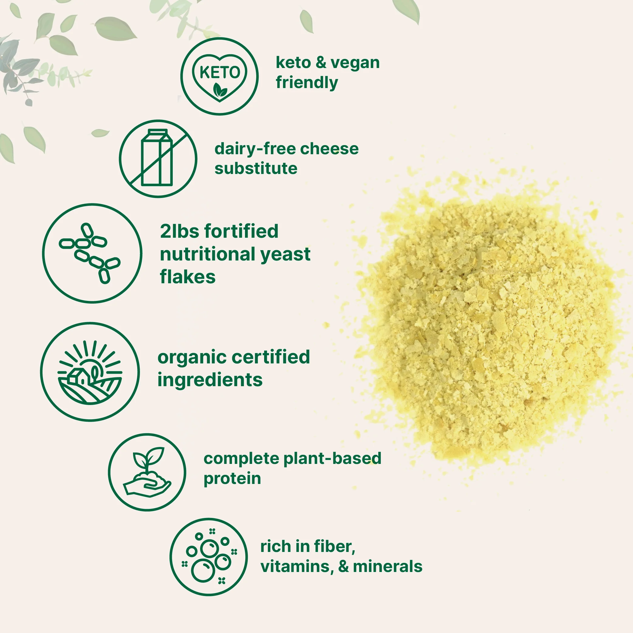 Micro Ingredients Organic Fortified Nutritional Yeast Flakes - Gluten Free - Image 4