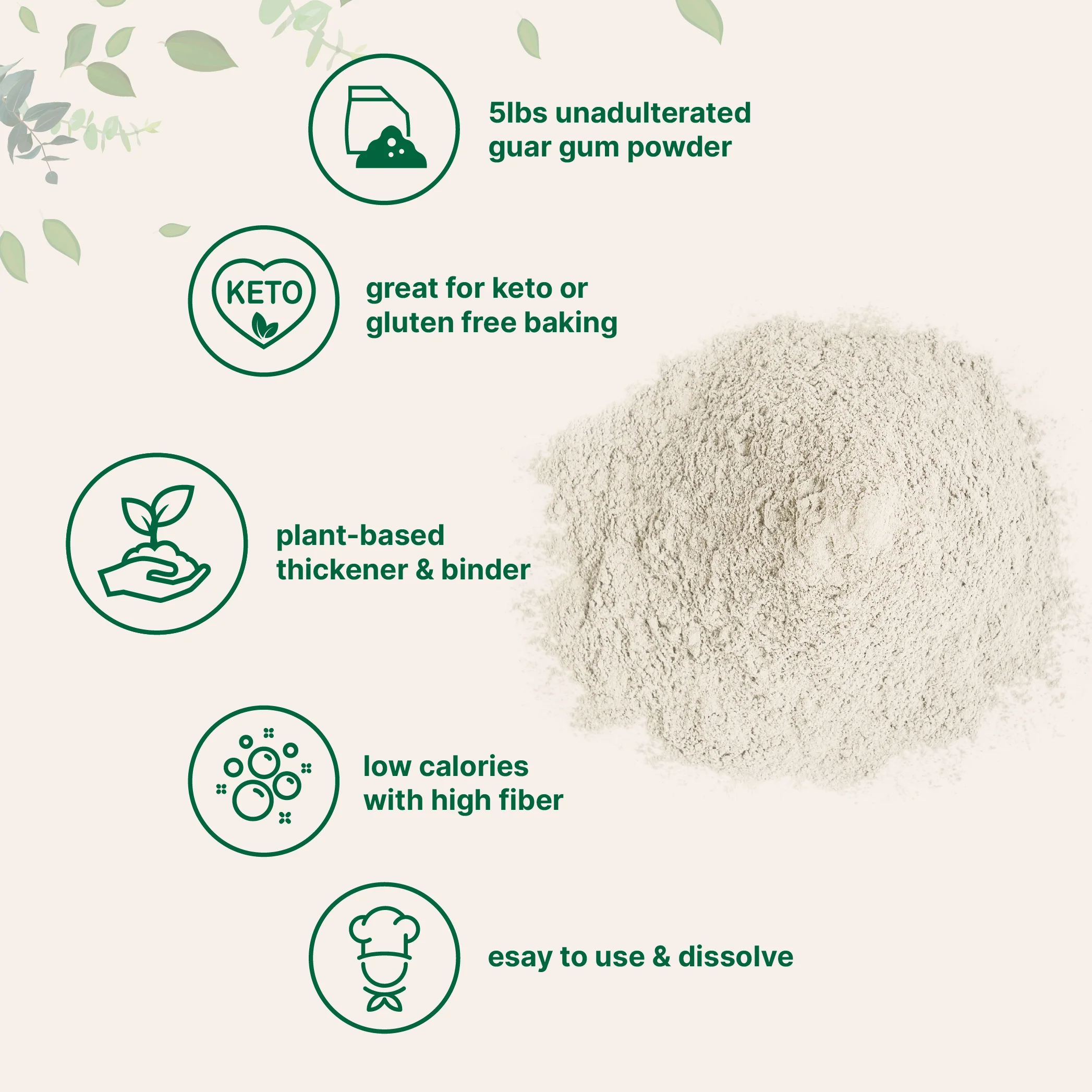 Micro Ingredients Guar Gum Powder for Baking, 5lb - Image 3