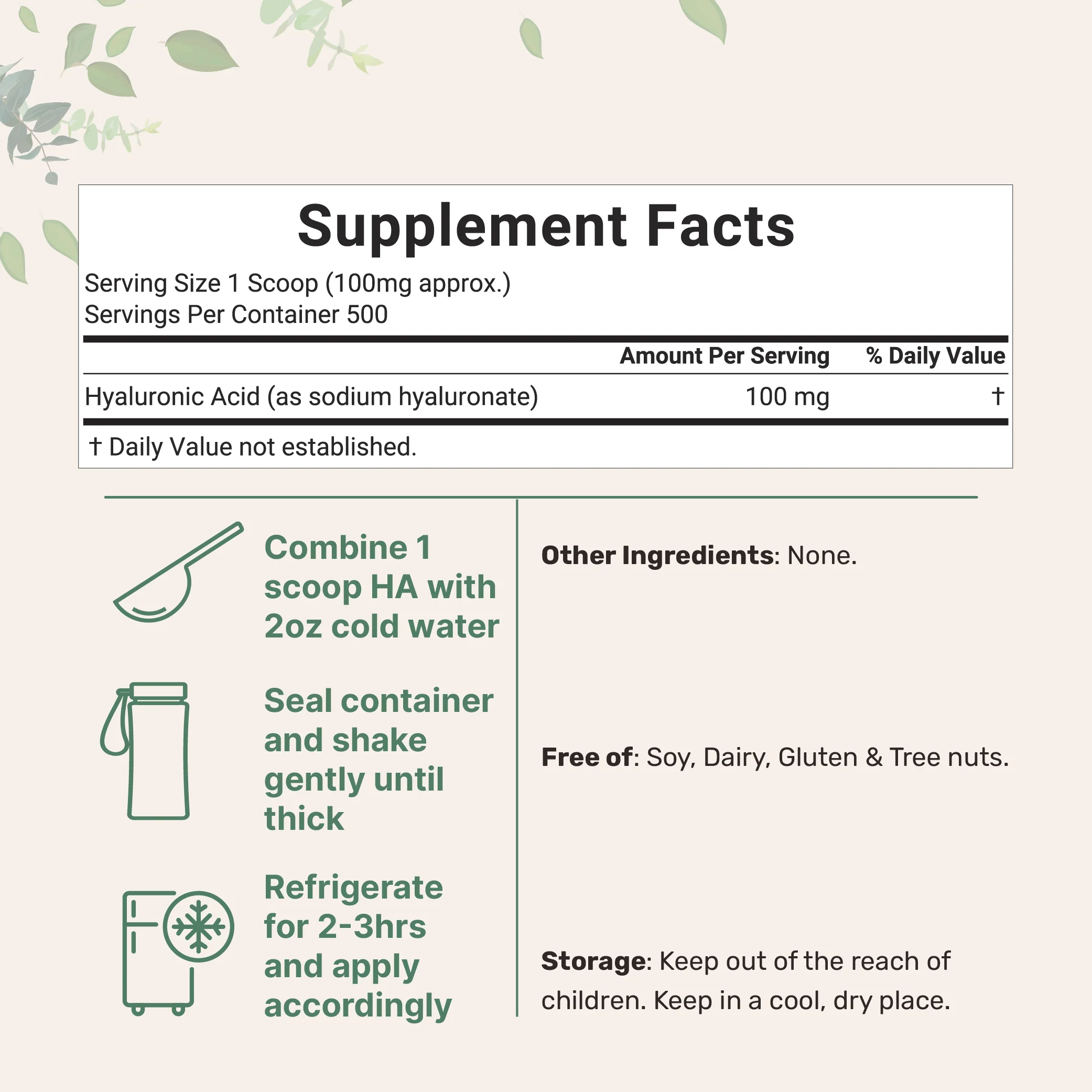 Micro Ingredients Hyaluronic Acid Powder, DIY Facial Serum, Skin Hydration Care Formula - Image 4