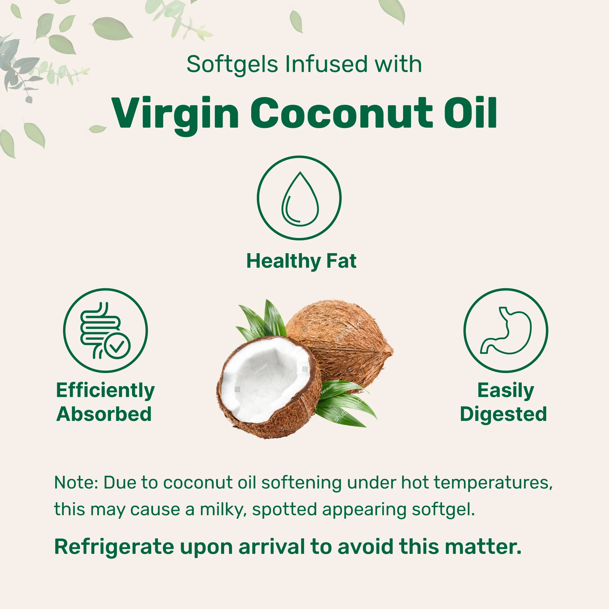 Micro Ingredients Biotin 5,000mcg | 365 Virgin Coconut Oil Softgels - Image 5