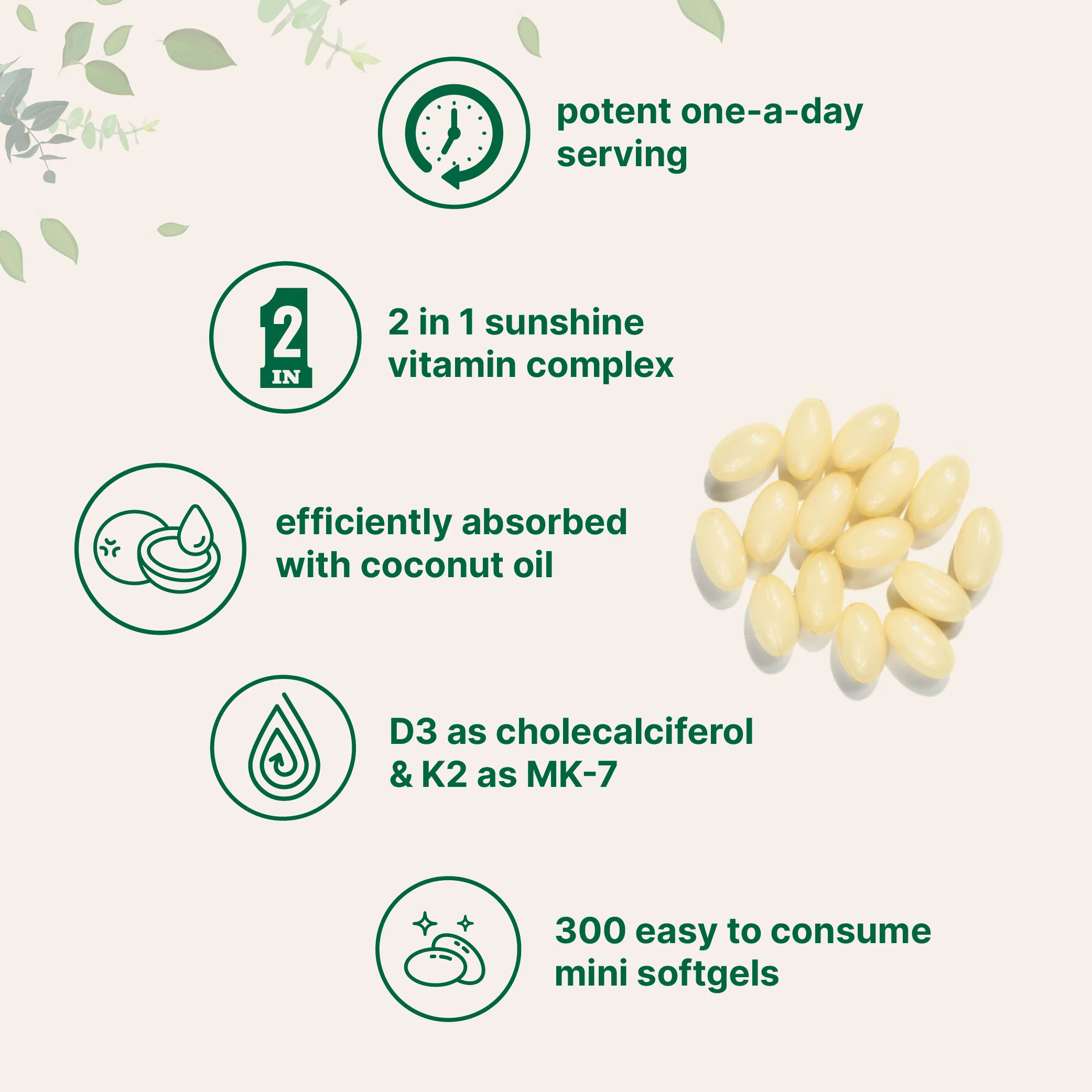 Boise Brooke's Choice Bundle: Vitamin D3K2 5000IU & Omega Fish Oil 120 Softgels - Image 4