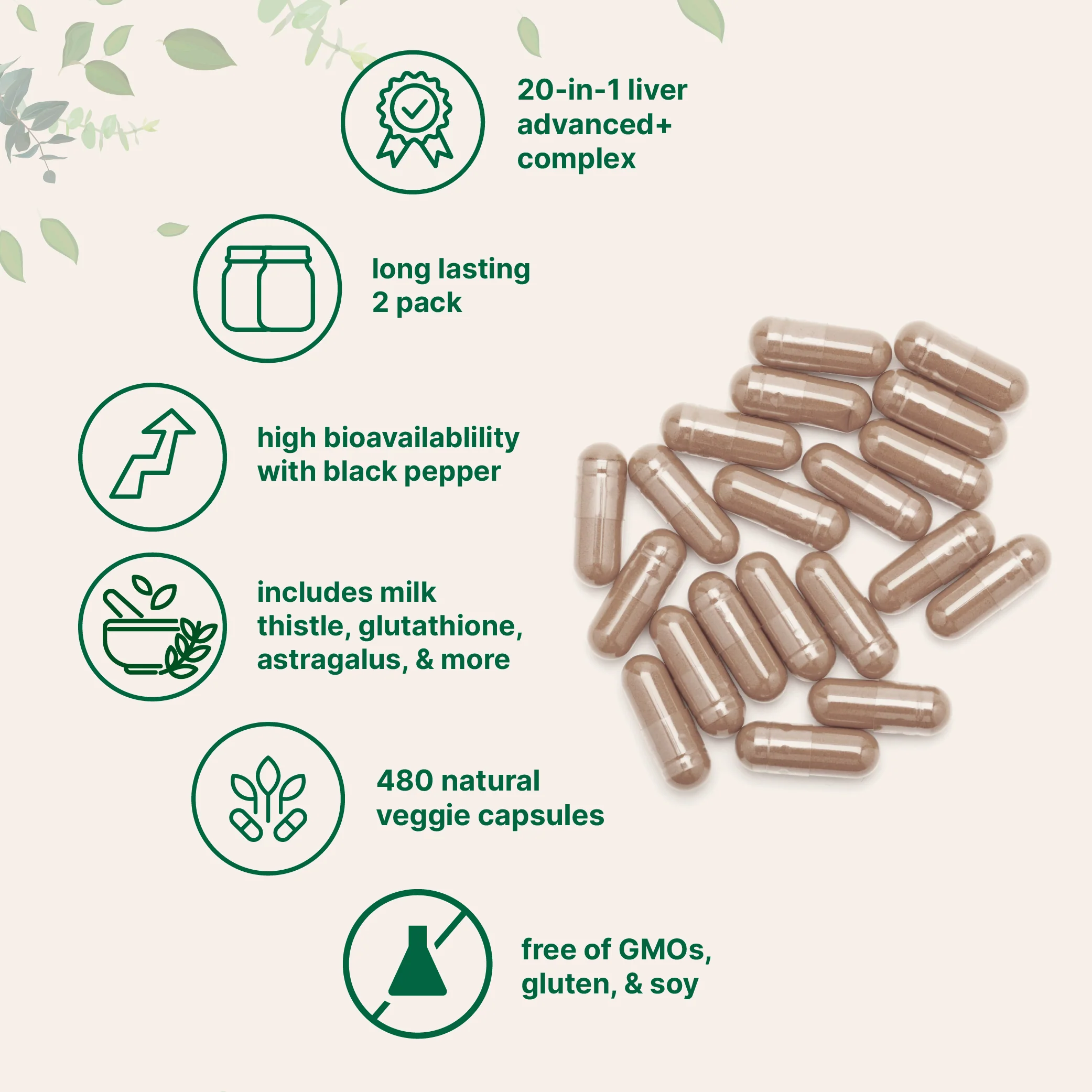 Micro Ingredients Liver Advanced+, 240 Veggie Capsules, 20-in-1 Advanced Support Complex - Image 4