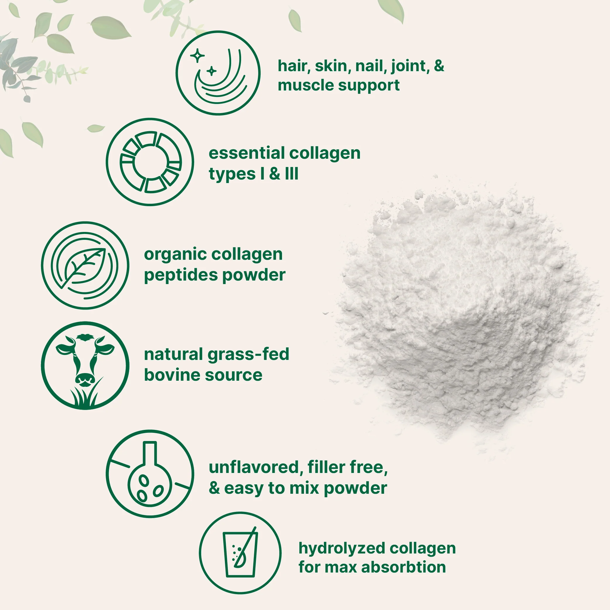 Micro Ingredients Organic Collagen Peptides Powder, 12oz - Image 4