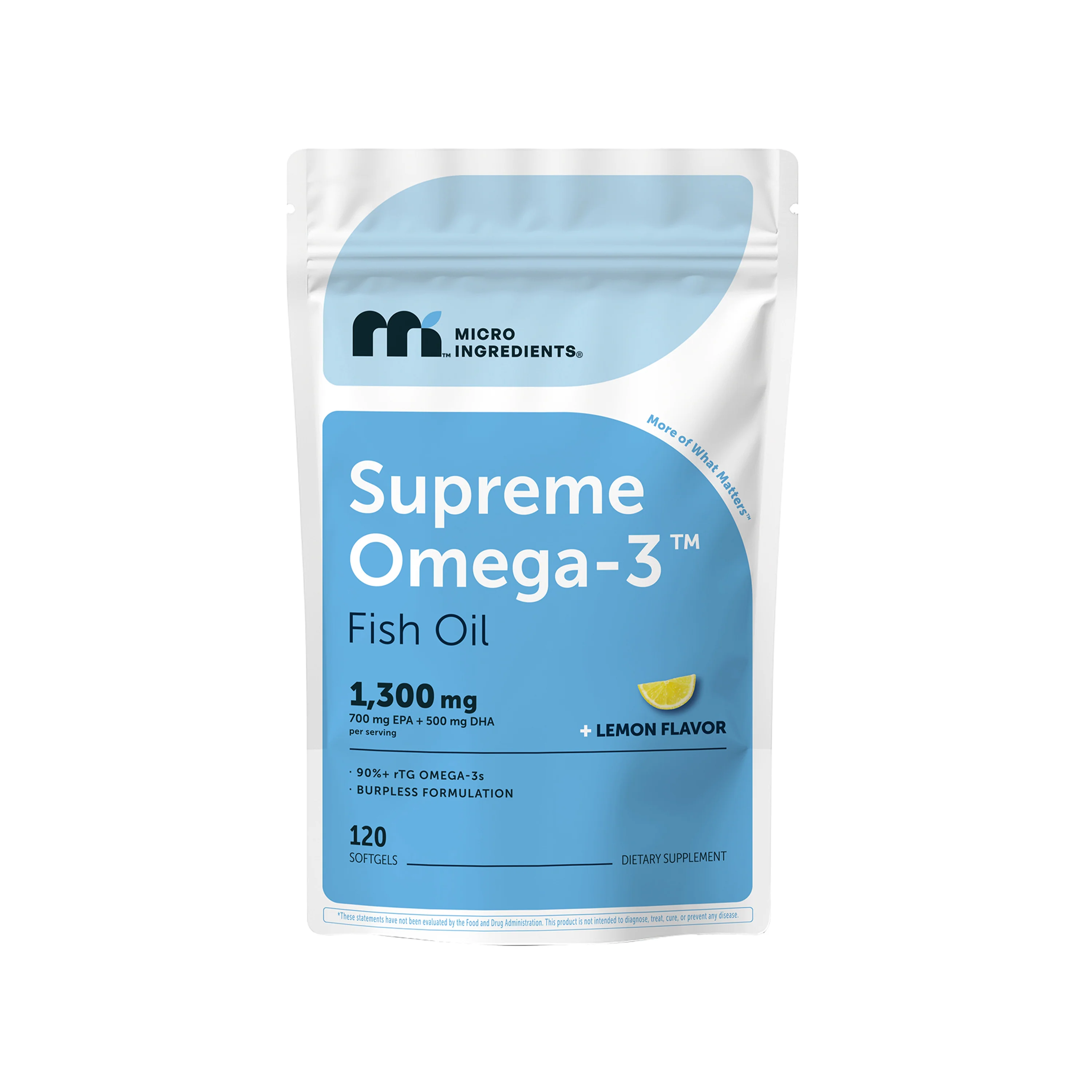 Micro Ingredients Supreme Omega-3 Fish Oil w/ Ultra High EPA & DHA, Burpless Softgels - Image 4