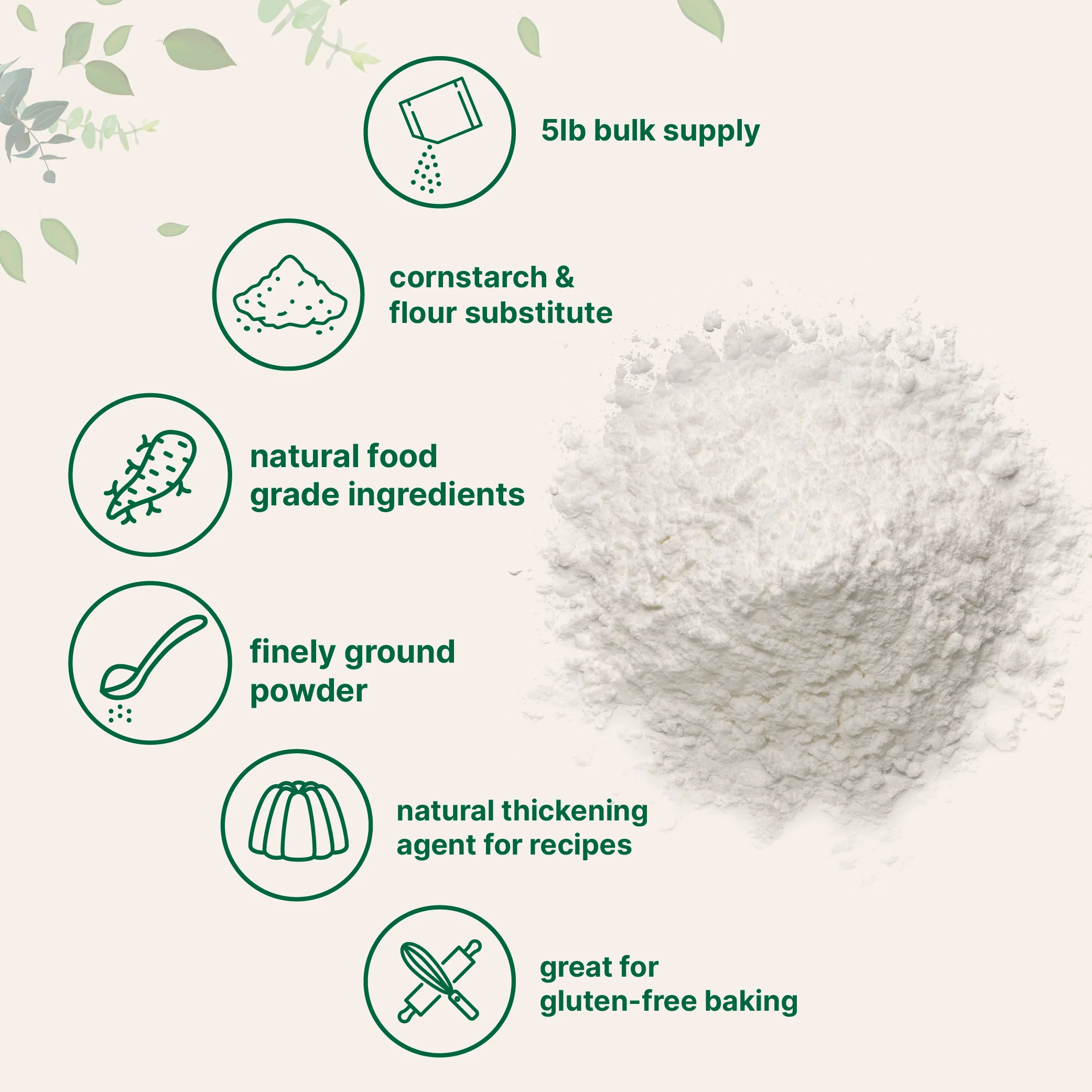 Micro Ingredients Organic Arrowroot Powder, 5lbs - Image 3