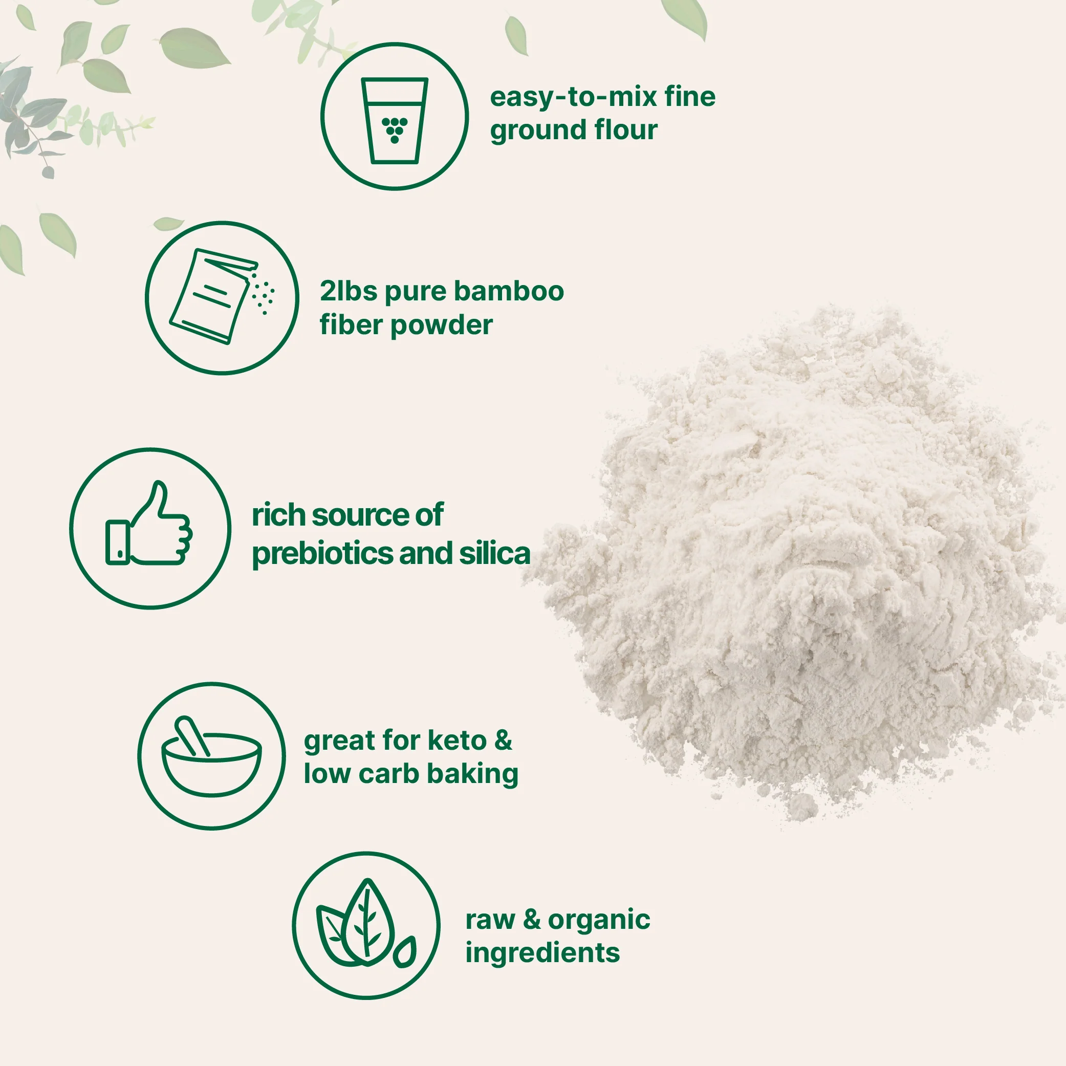 Micro Ingredients Organic Bamboo Fiber Powder, 2lbs - Image 4