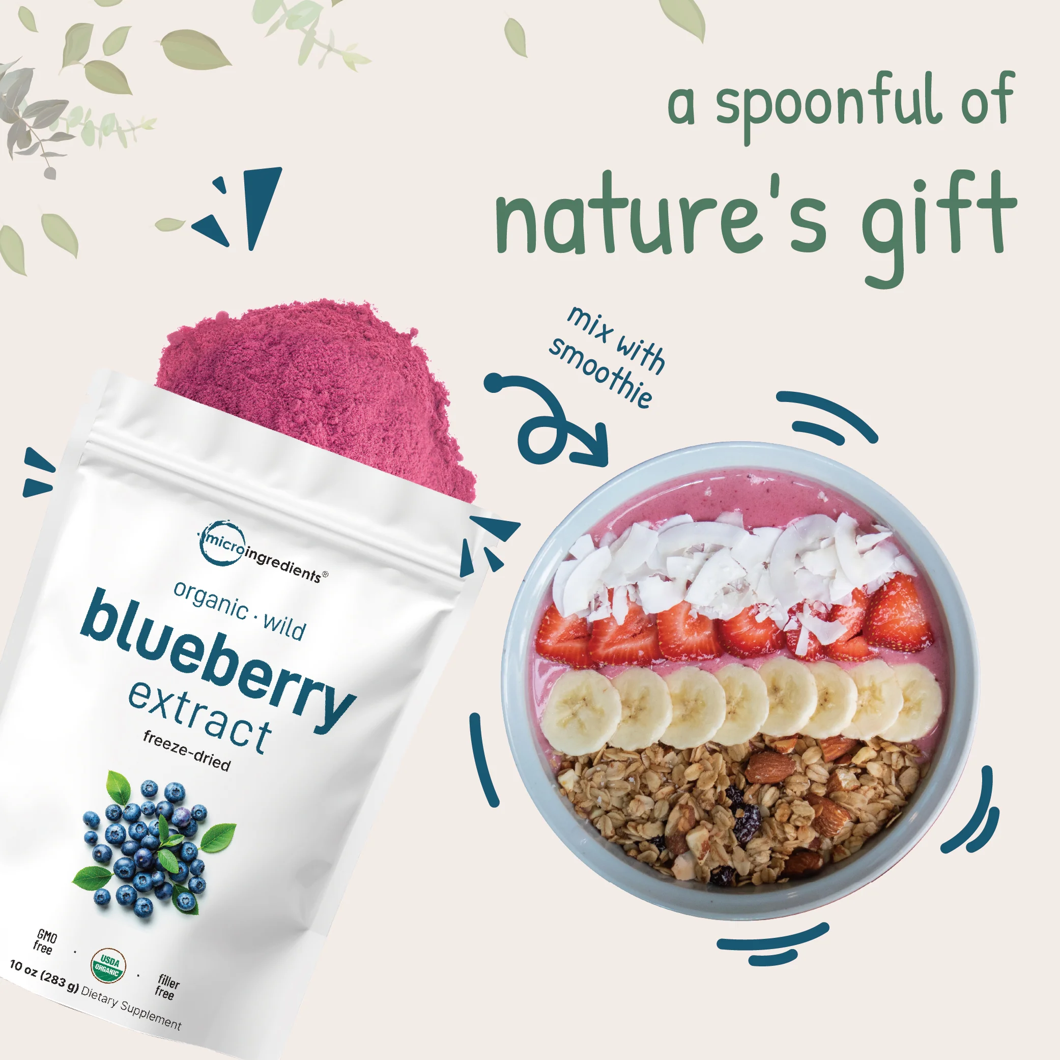 Micro Ingredients Organic Blueberry Extract Powder, 10oz - Image 6