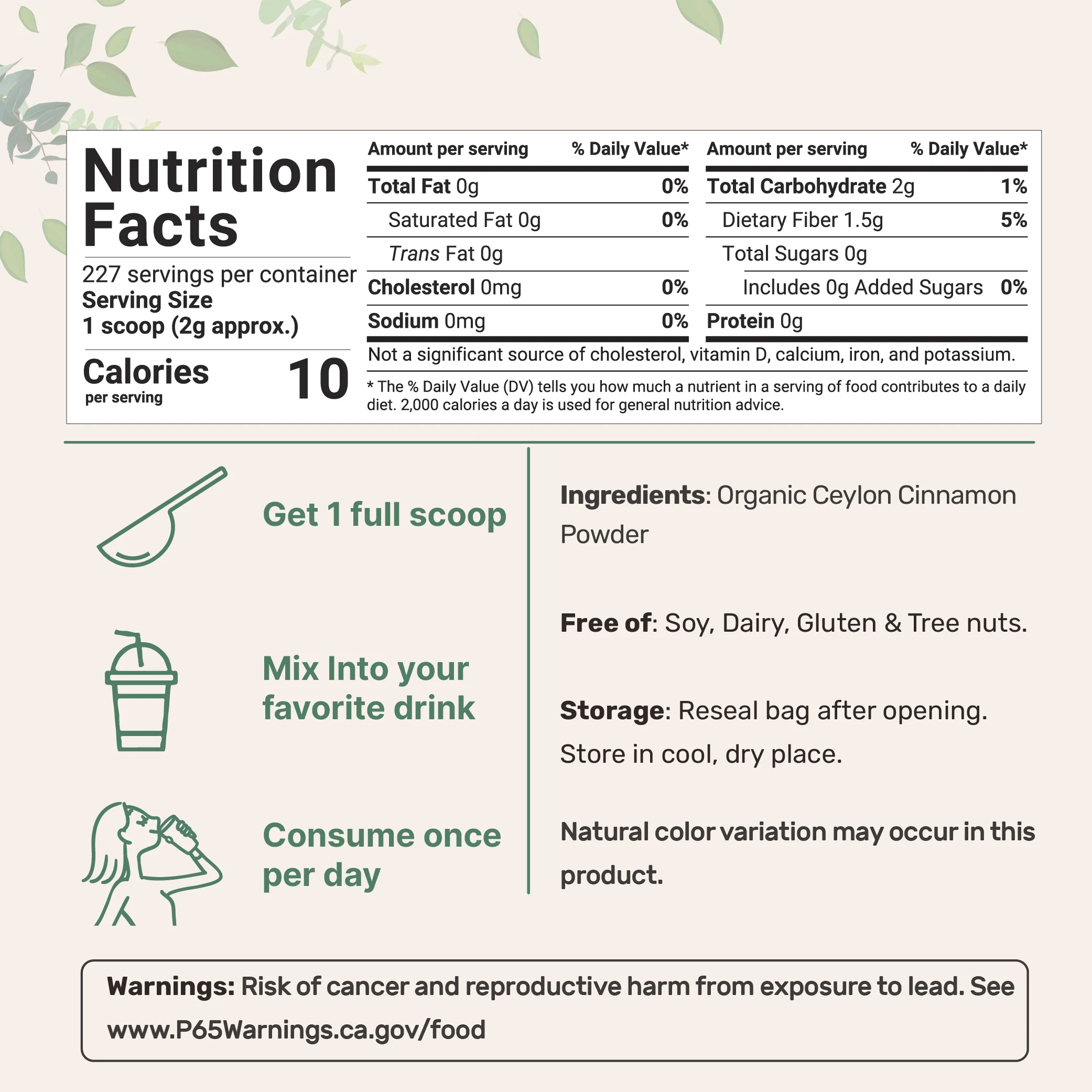 Micro Ingredients Organic Ceylon Cinnamon Powder - Image 4