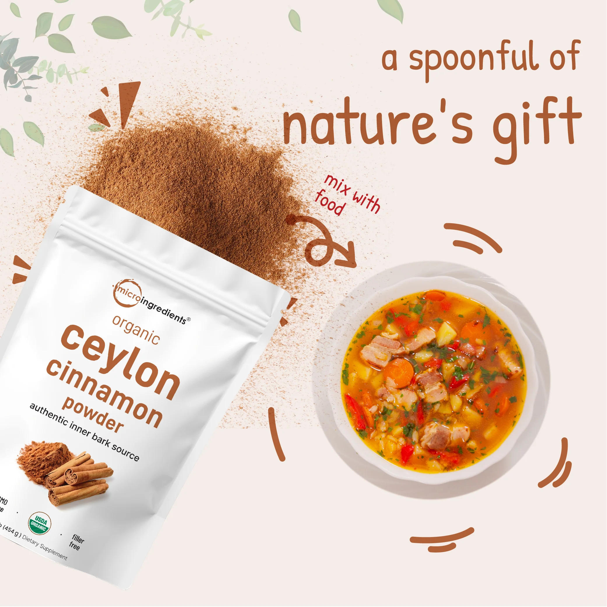 Micro Ingredients Organic Ceylon Cinnamon Powder - Image 8