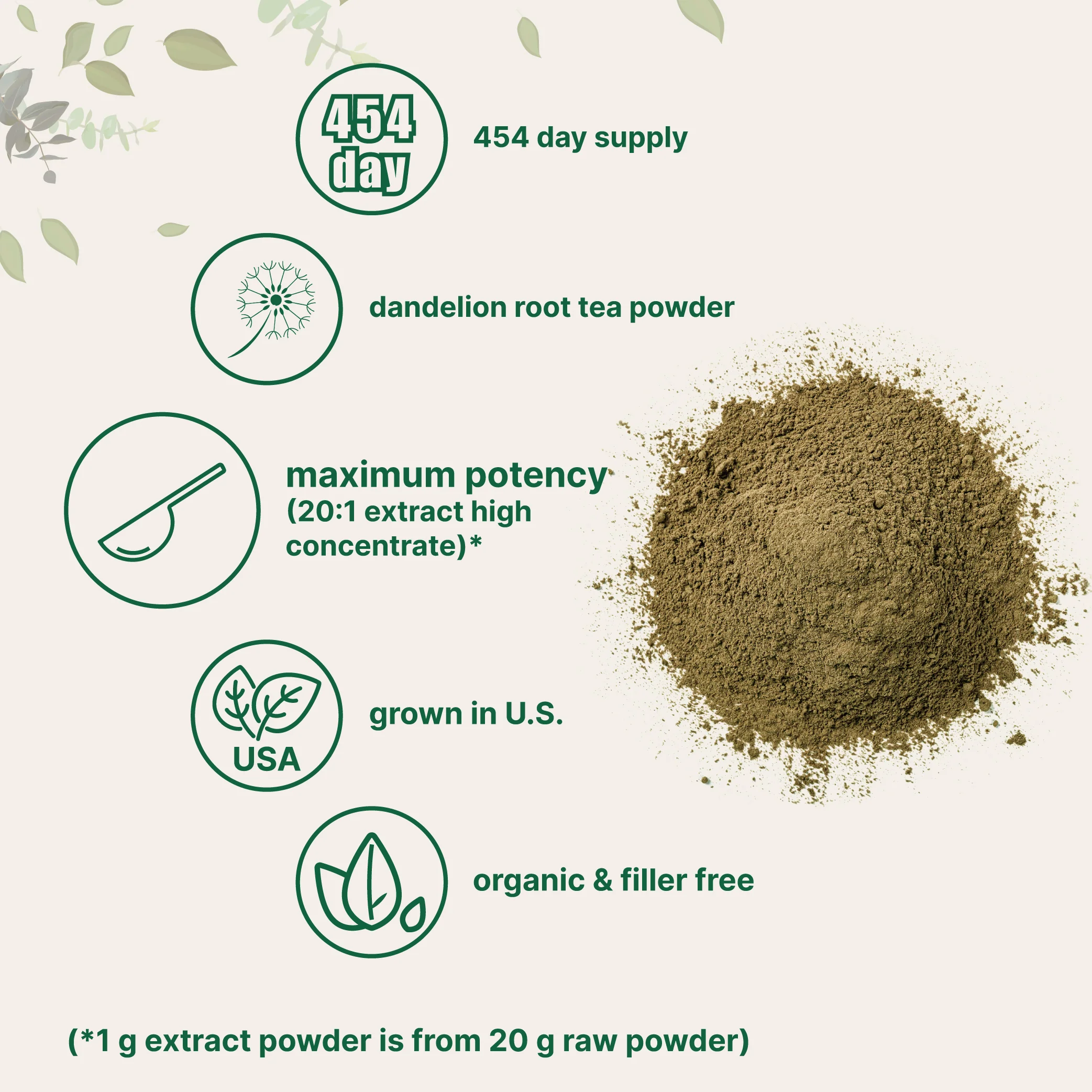 Micro Ingredients Organic Dandelion Root Powder - Image 5