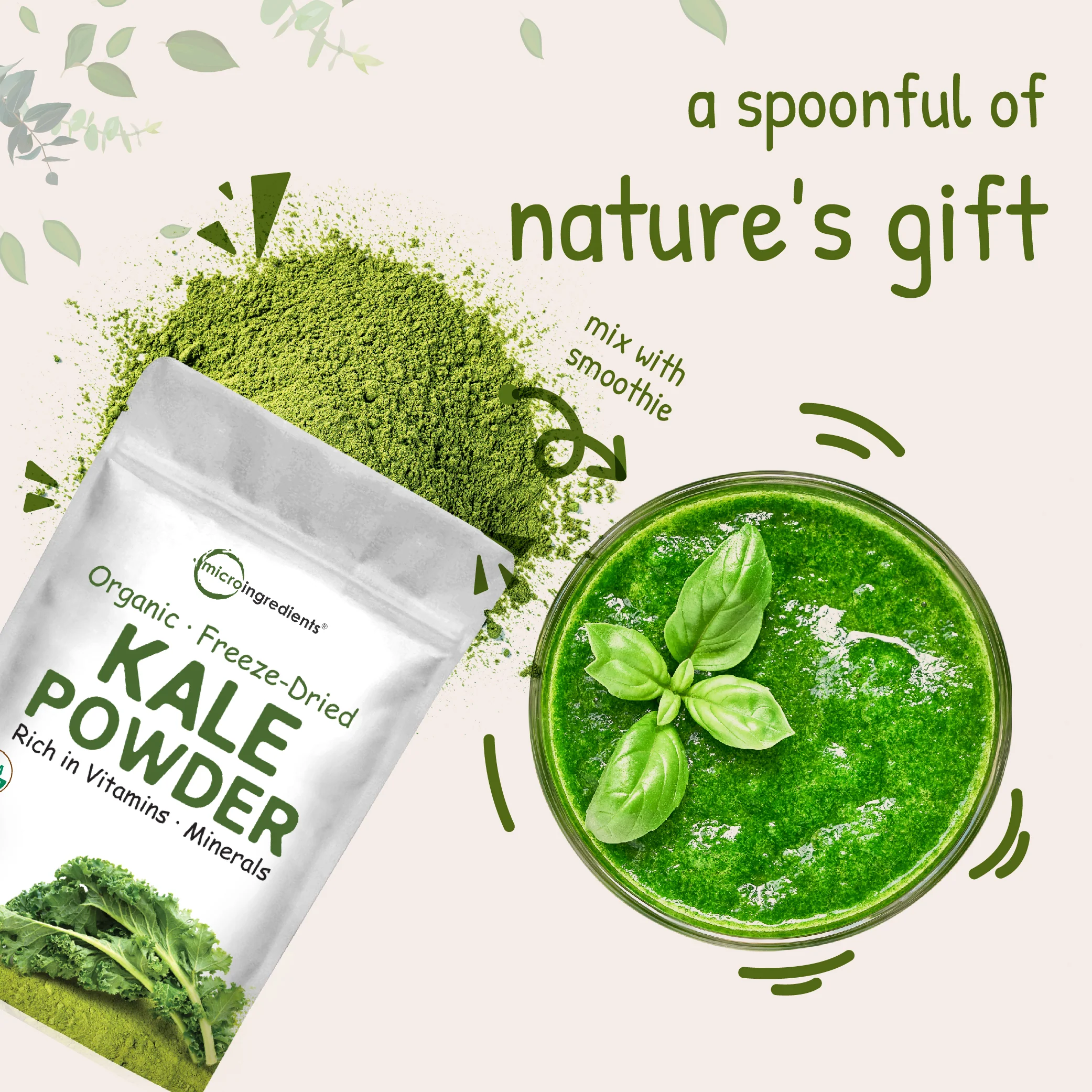 Micro Ingredients Organic Kale Powder, 2 Pounds - Image 4