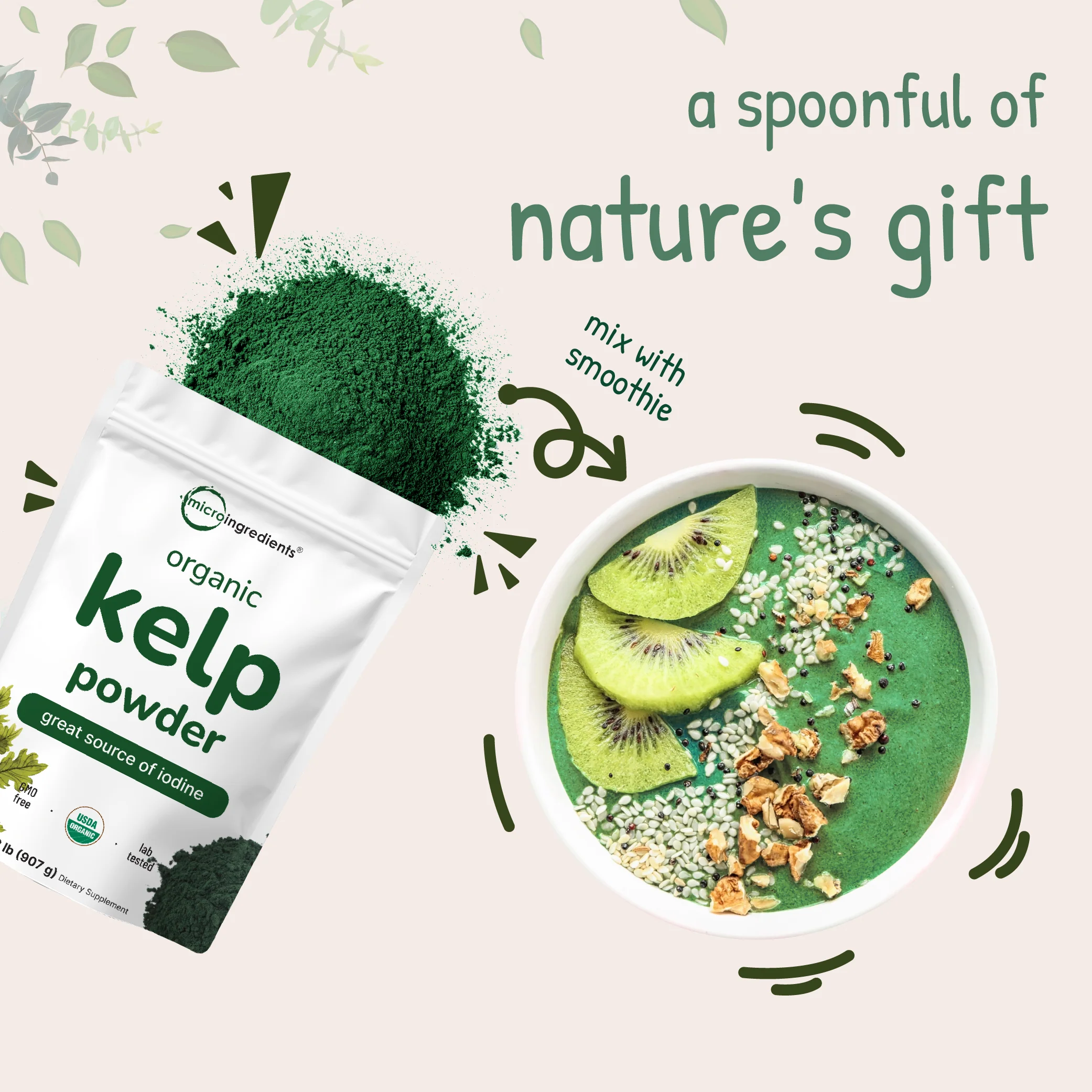 Micro Ingredients Organic Kelp Powder Supplement - Image 6