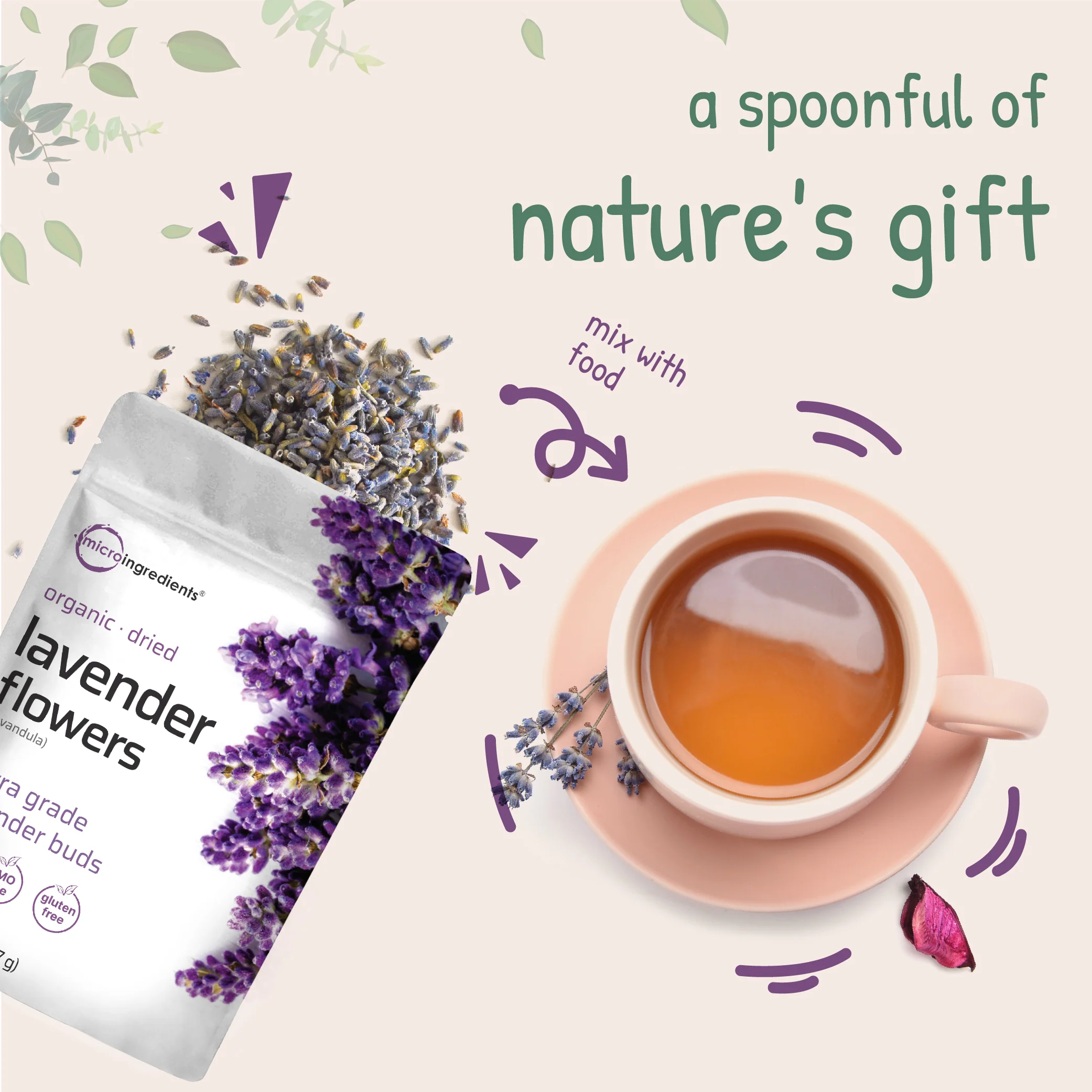 Micro Ingredients Organic Dried Lavender Flowers, 2lbs - Image 5