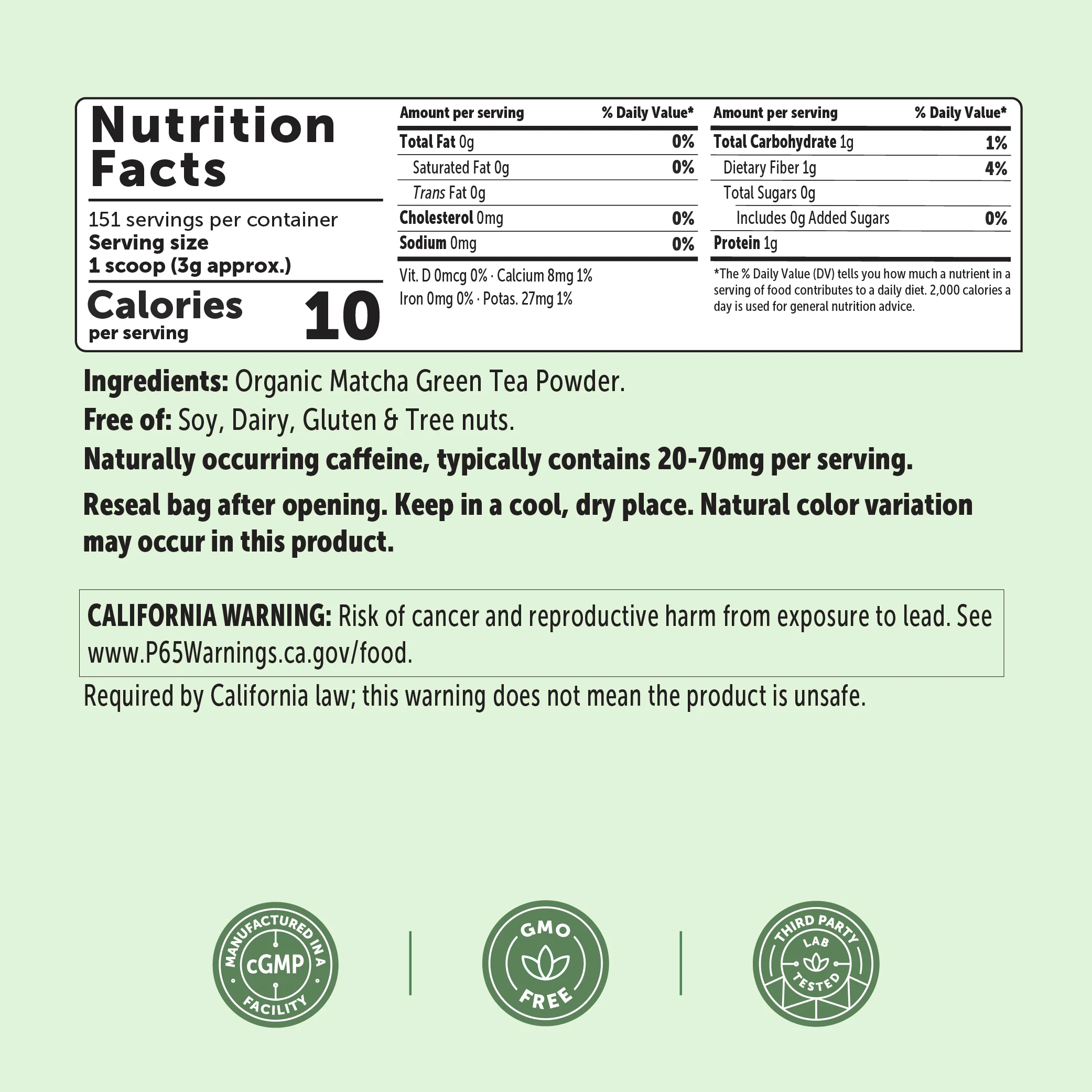 Micro Ingredients Organic Matcha Green Tea Powder 1 Pound - Image 3