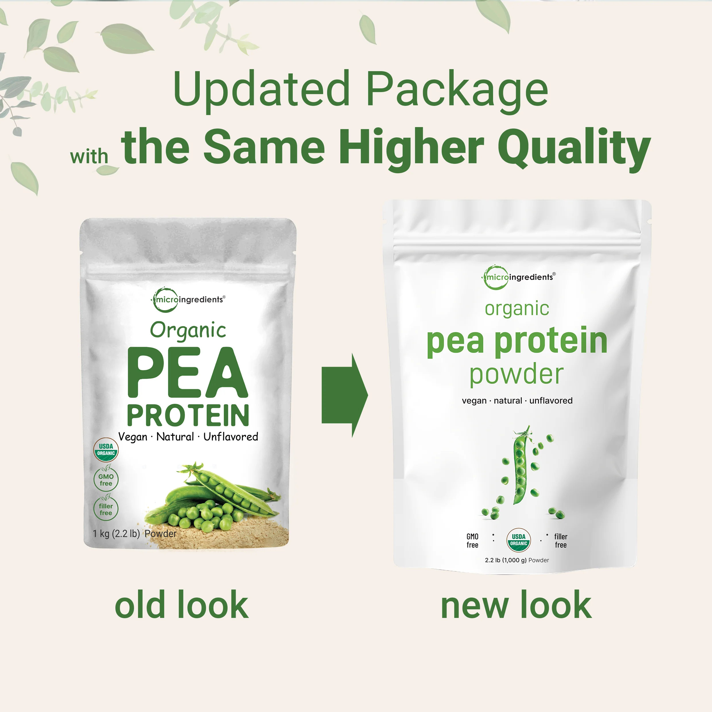 Micro Ingredients Organic Pea Protein Powder 2.2 Pound - Image 3