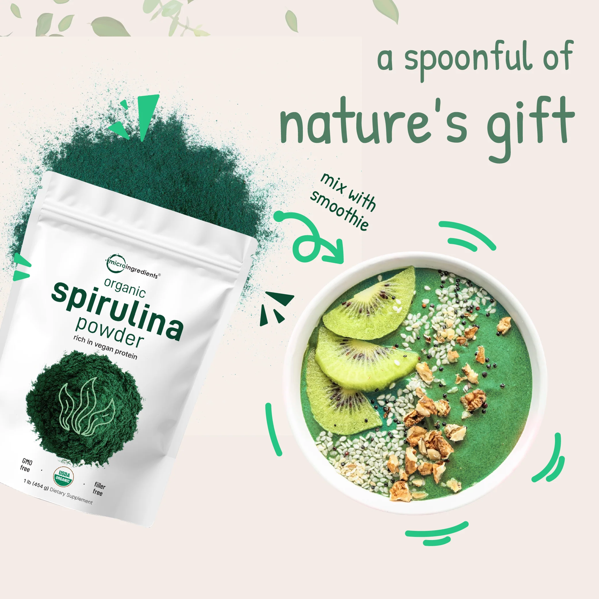 Micro Ingredients Organic Spirulina Powder - Image 7