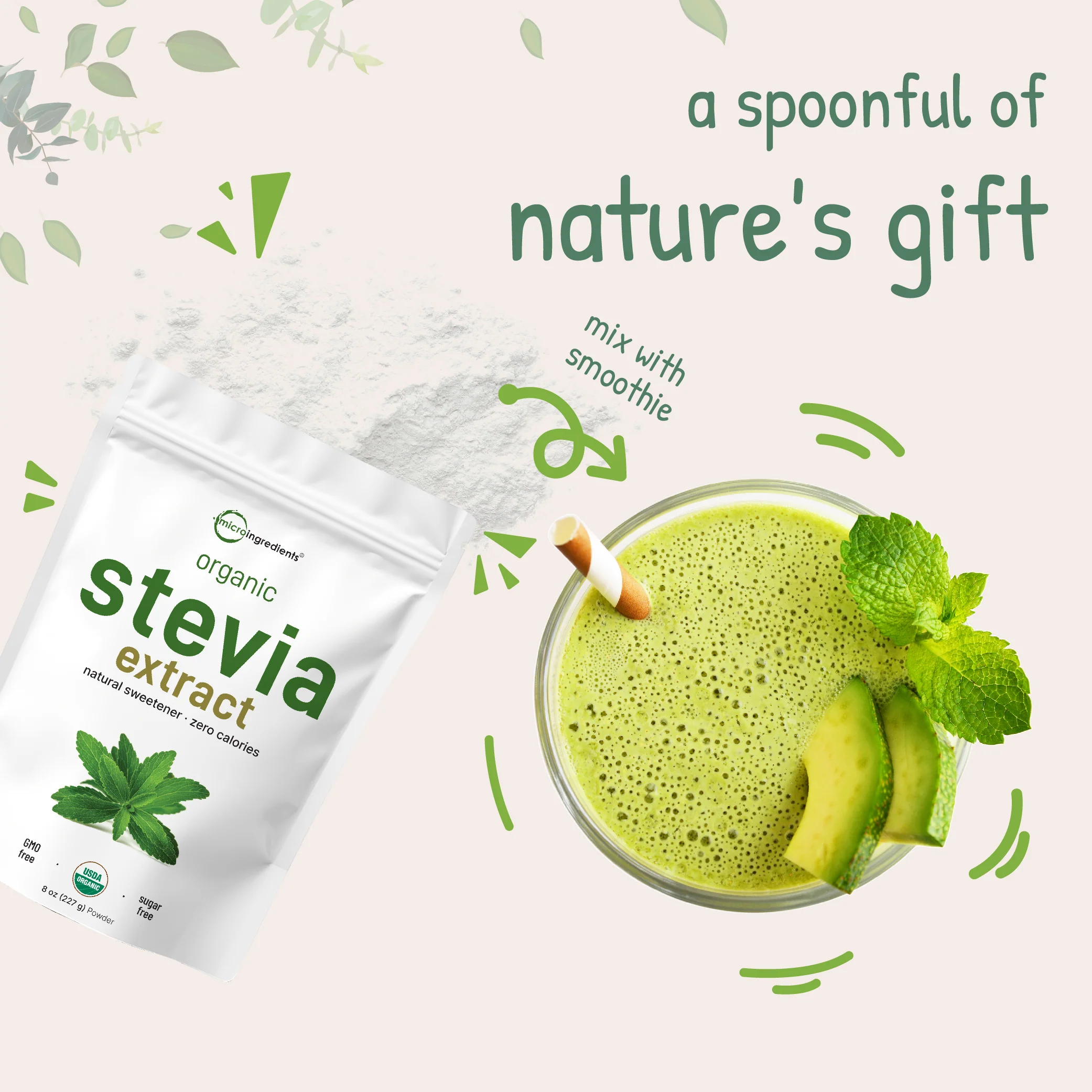Micro Ingredients Organic Stevia Powder 8 Ounce - Image 6