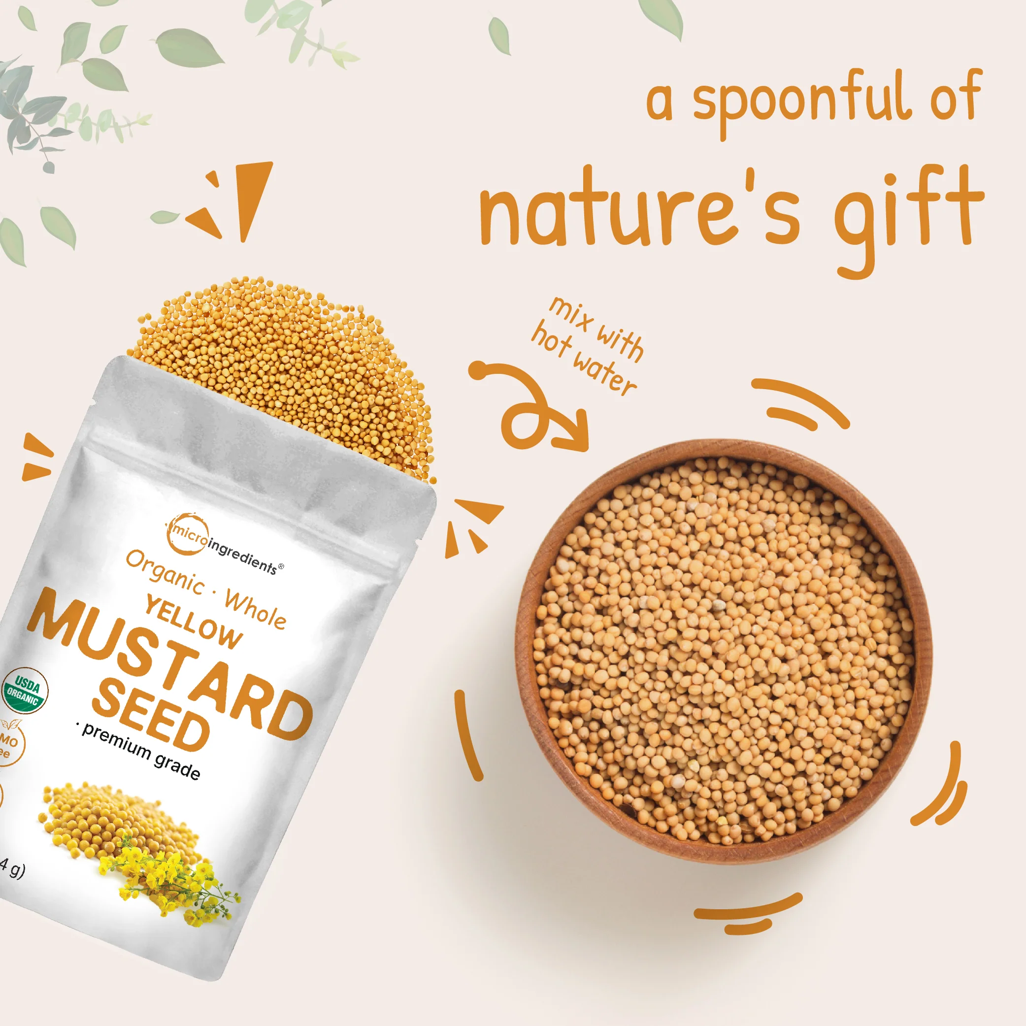 Micro Ingredients Organic Whole Yellow Mustard Seed - Image 4