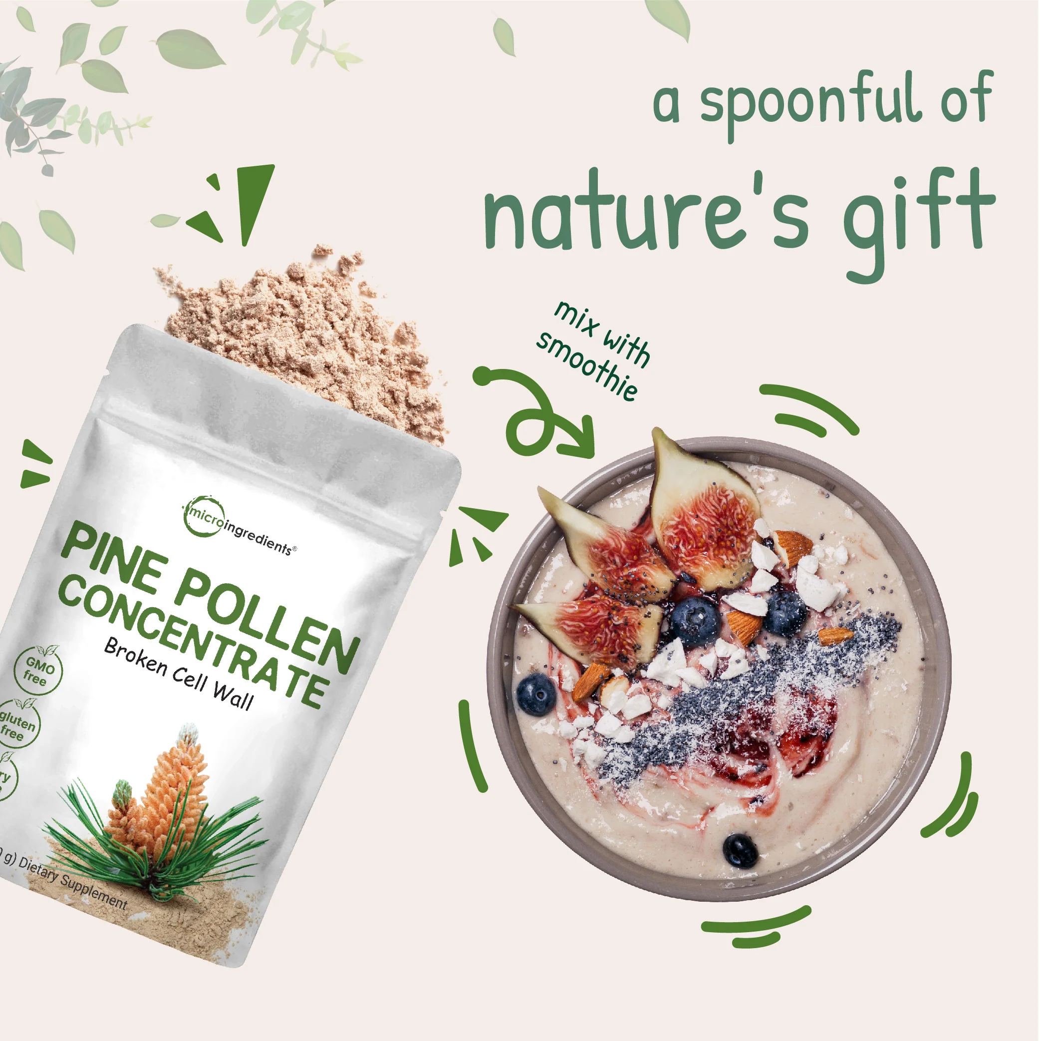Micro Ingredients Pine Pollen Powder, 6 oz - Image 5