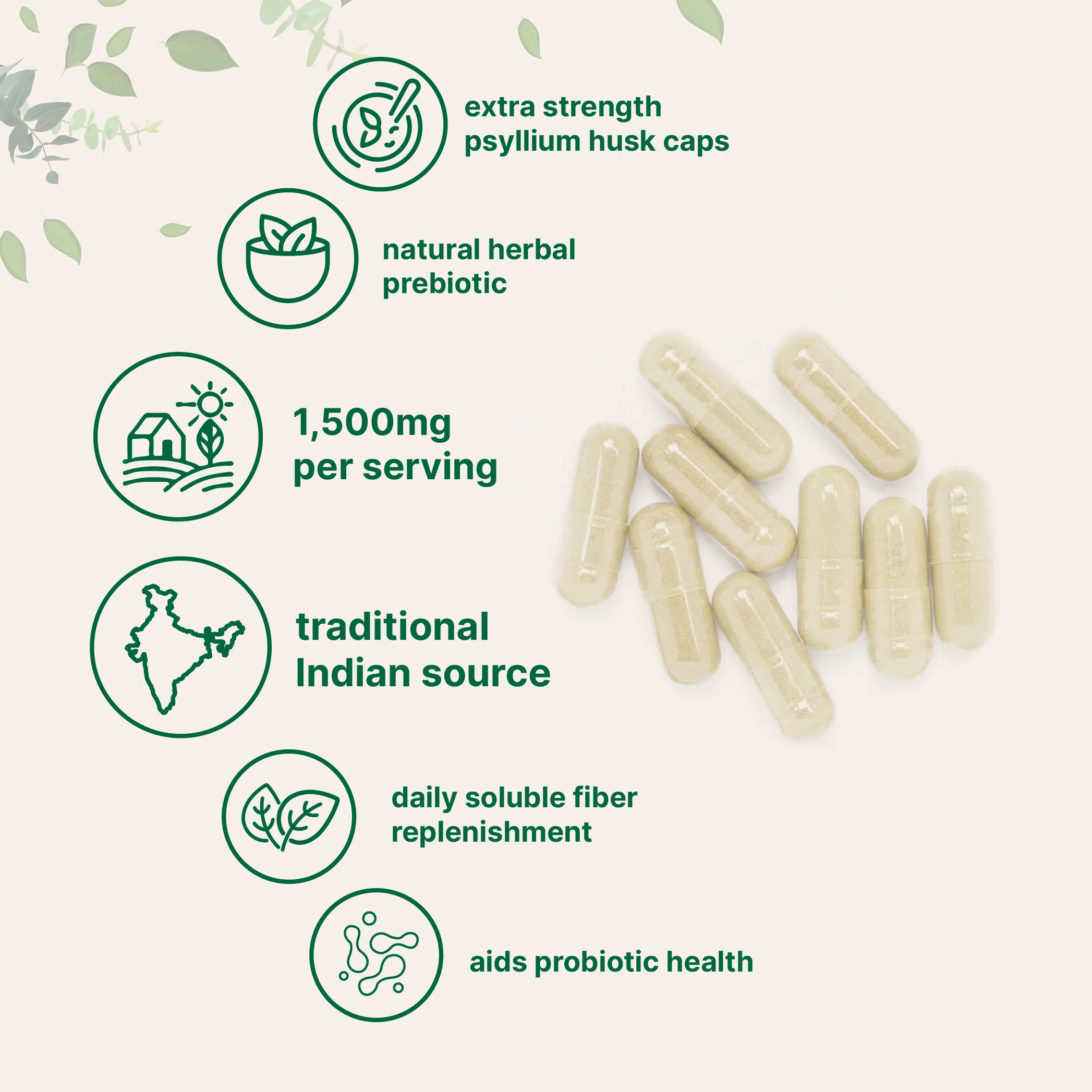 Micro Ingredients Psyllium Husk Caps 1,500mg, 500 Capsules | Daily Soluble Fiber Supplement - Image 3