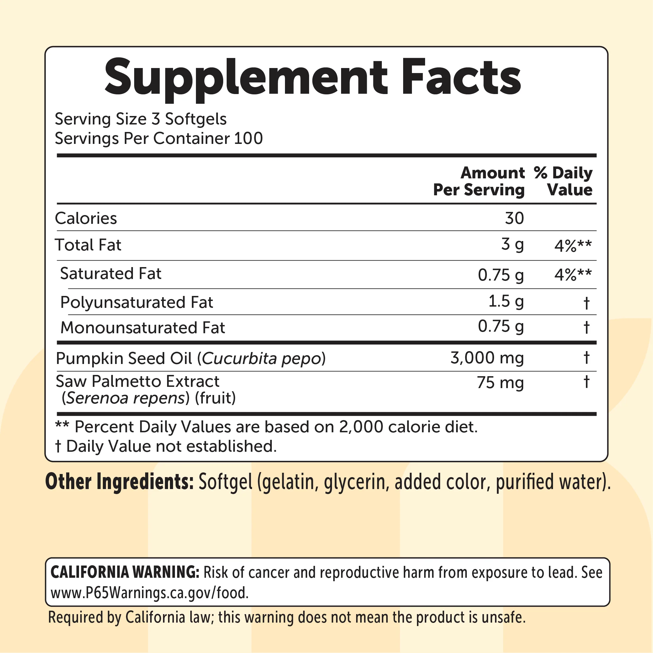Micro Ingredients Pumpkin Seed Oil with Saw Palmetto Softgels - Image 3