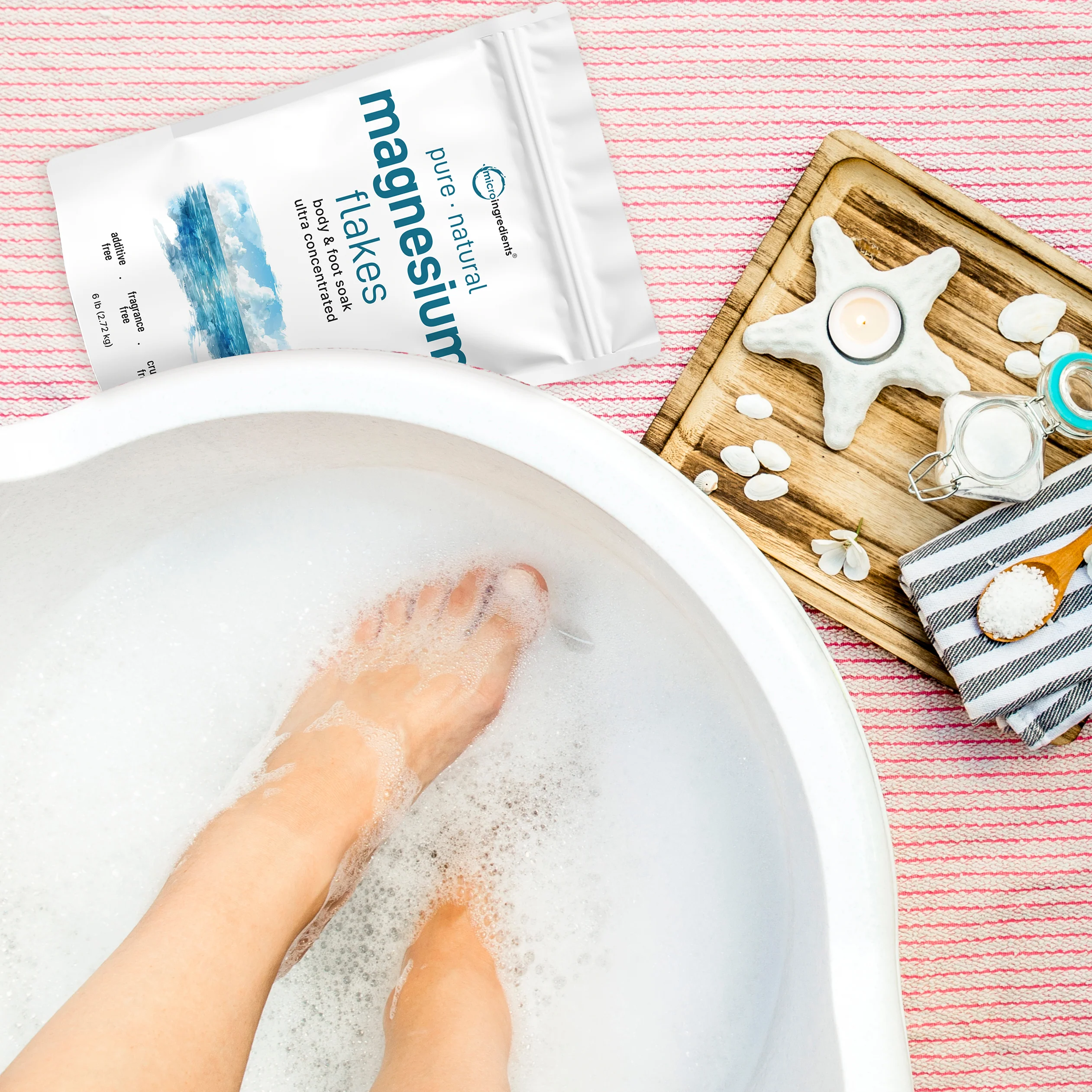 Micro Ingredients Pure Magnesium Bath Flakes 6lb - Image 5