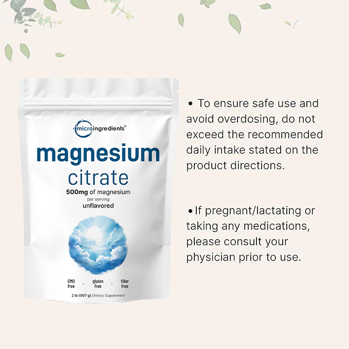Micro Ingredients Magnesium Citrate Powder, 2 Pounds - Image 7