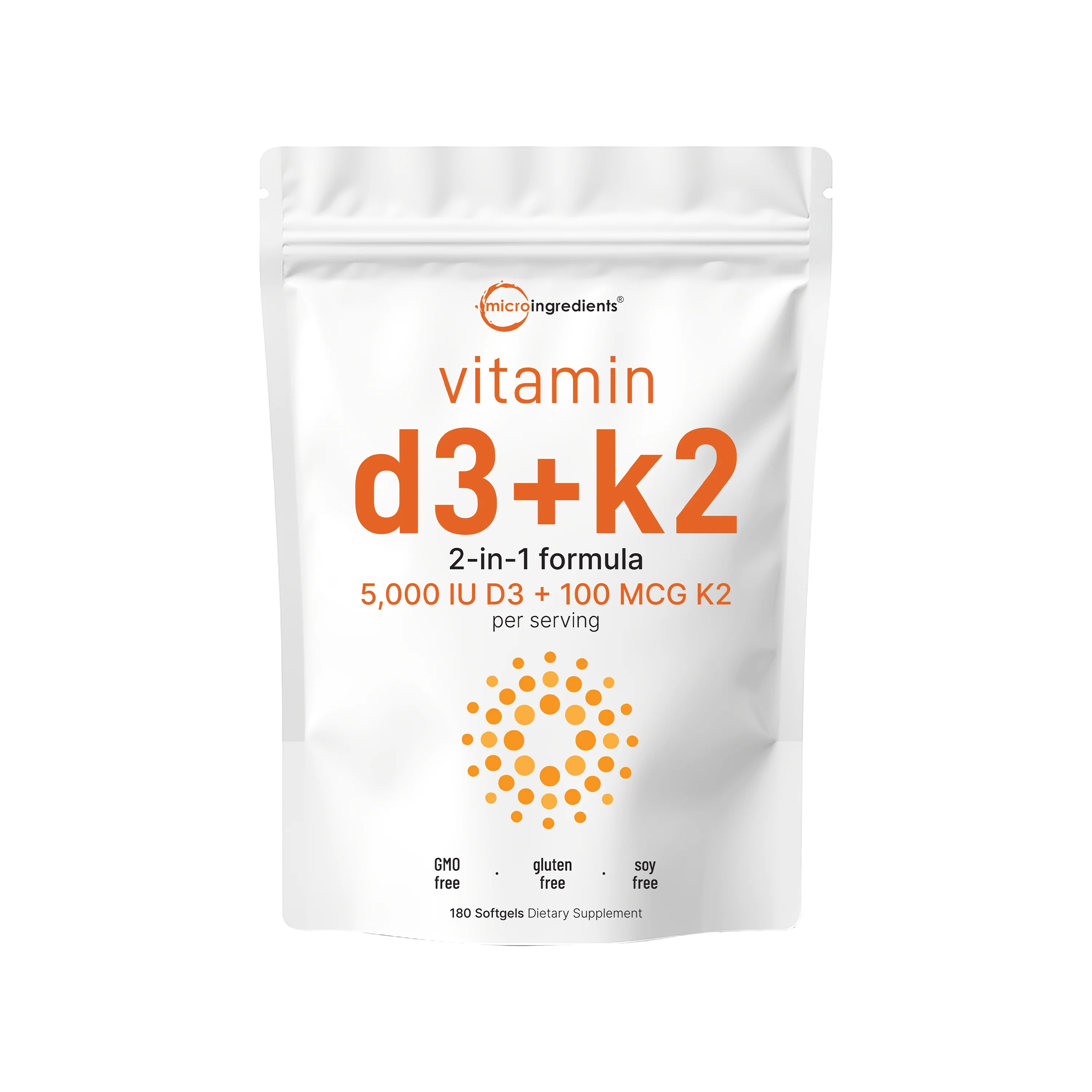 Micro Ingredients Vitamin D3 K2 Softgels 5000IU - Image 5