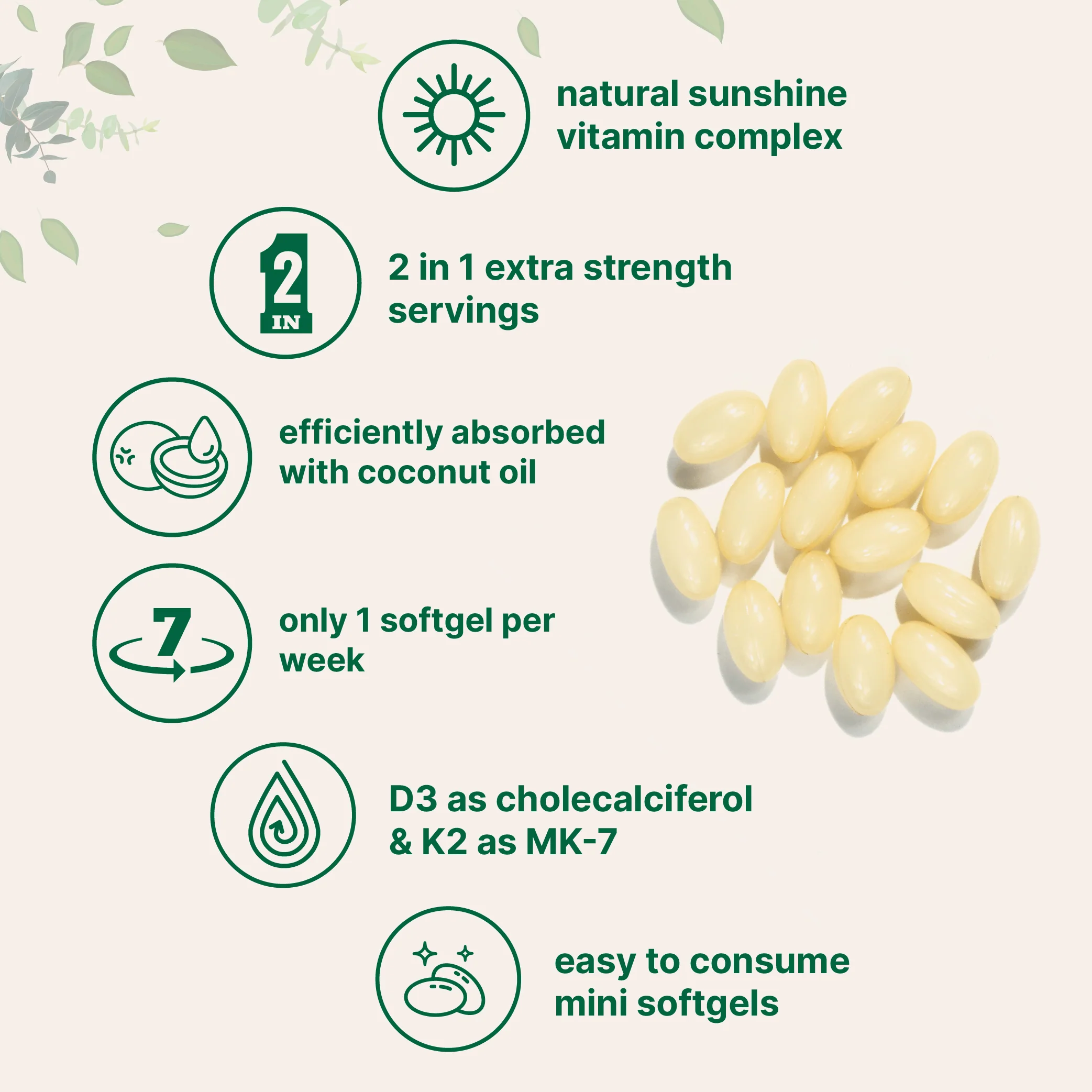 Micro Ingredients Vitamin D3 K2 Supplement Softgels - Image 11