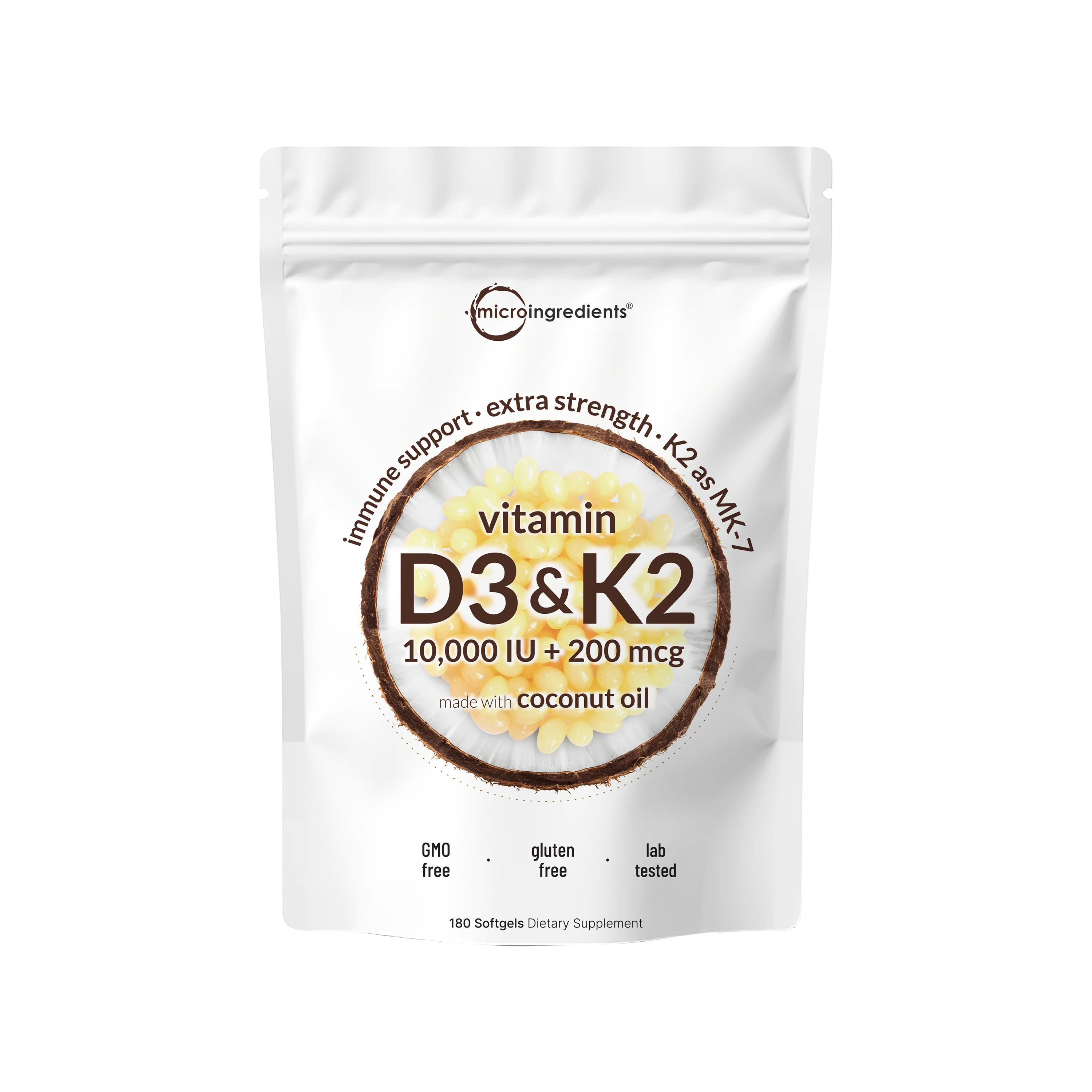 Micro Ingredients Vitamin D3 K2 Supplement Softgels - Image 5