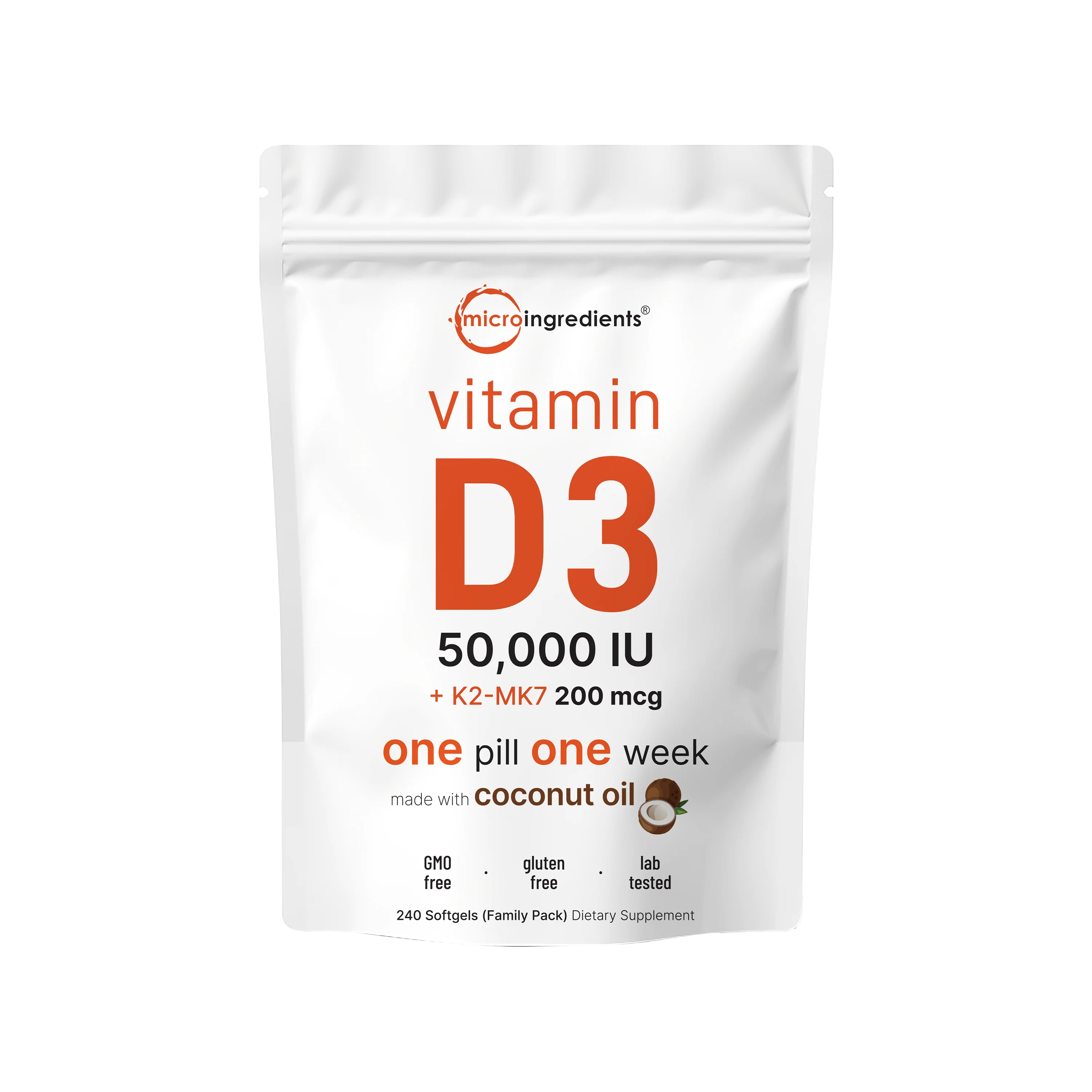 Micro Ingredients Vitamin D3 K2 Supplement Softgels - Image 8